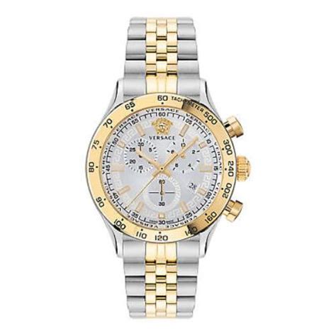 versace hellenyium two-tone bracelet watch|Versace hellenyium silver.